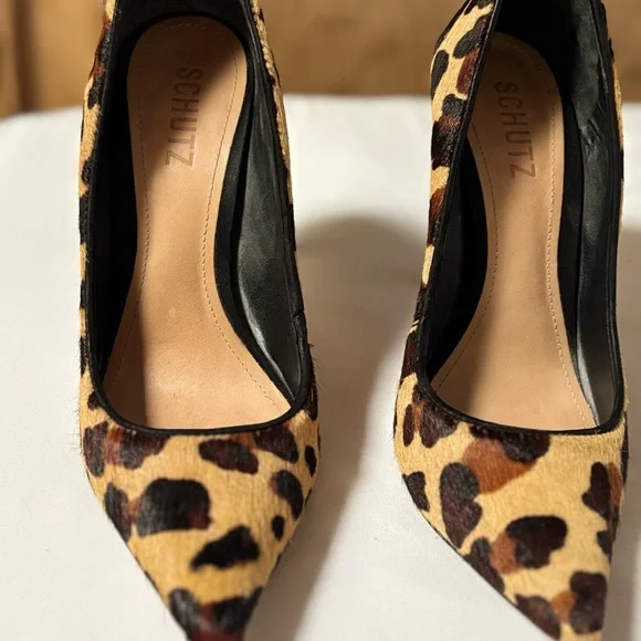 SCHUTZ Animal Print Women's Heels - Picture 2 of 6
